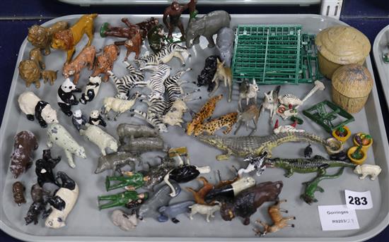 A comprehensive Britains and other zoo animals and accessories